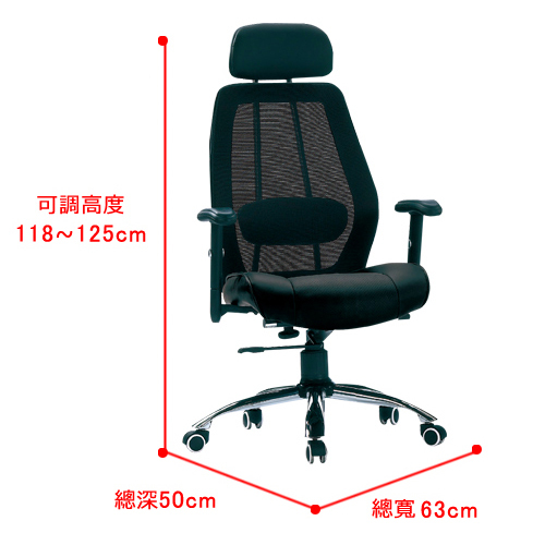 頭部靠墊網背電腦椅/辦公椅 (16SP_271-1)【停售】