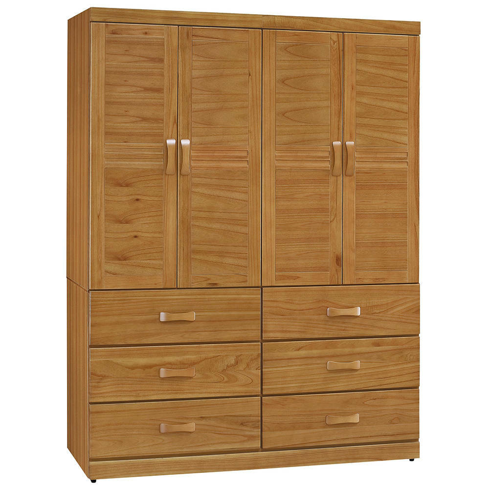 愛莉絲柚木5X7尺六抽衣櫥