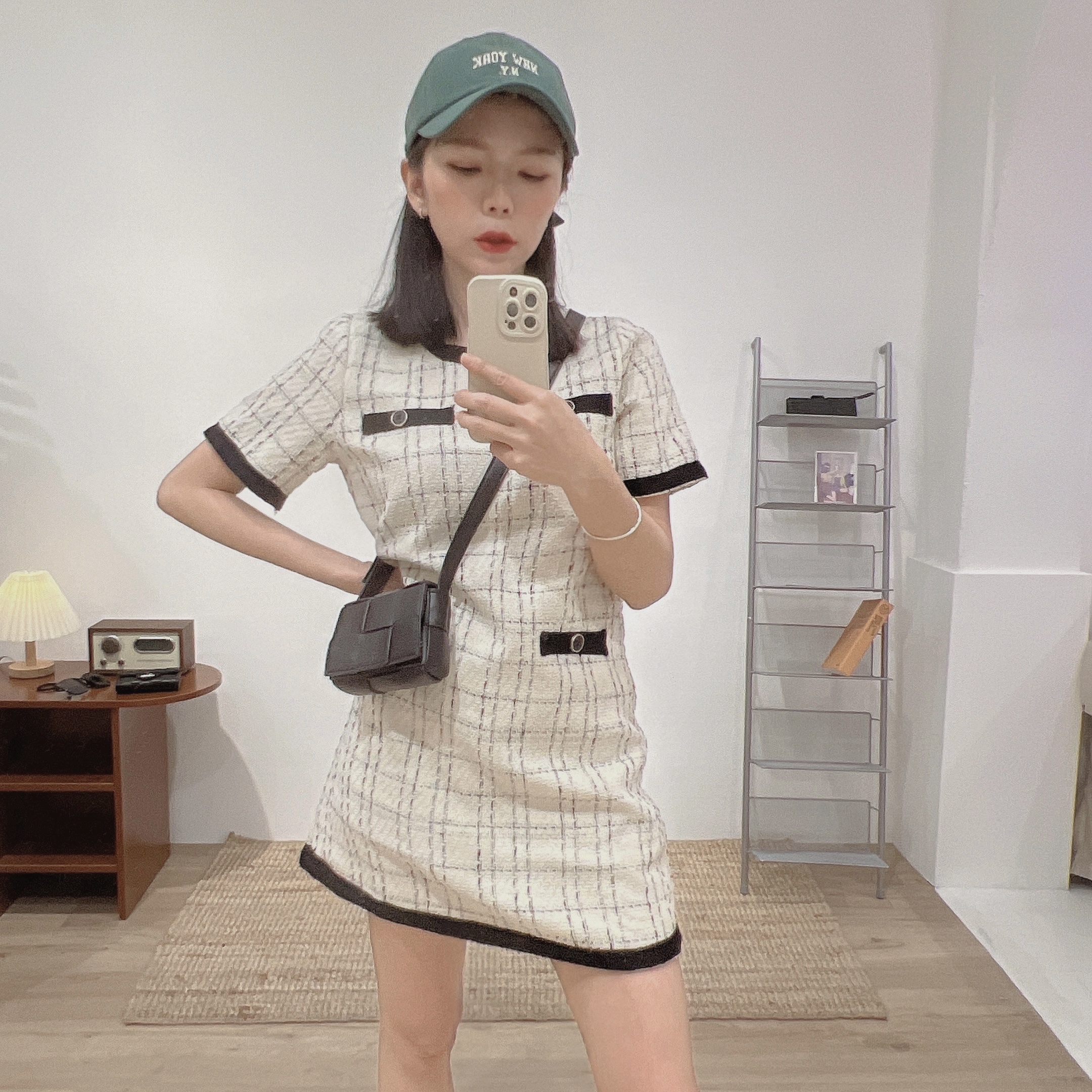 小香輕奢滾邊洋裝/單一色