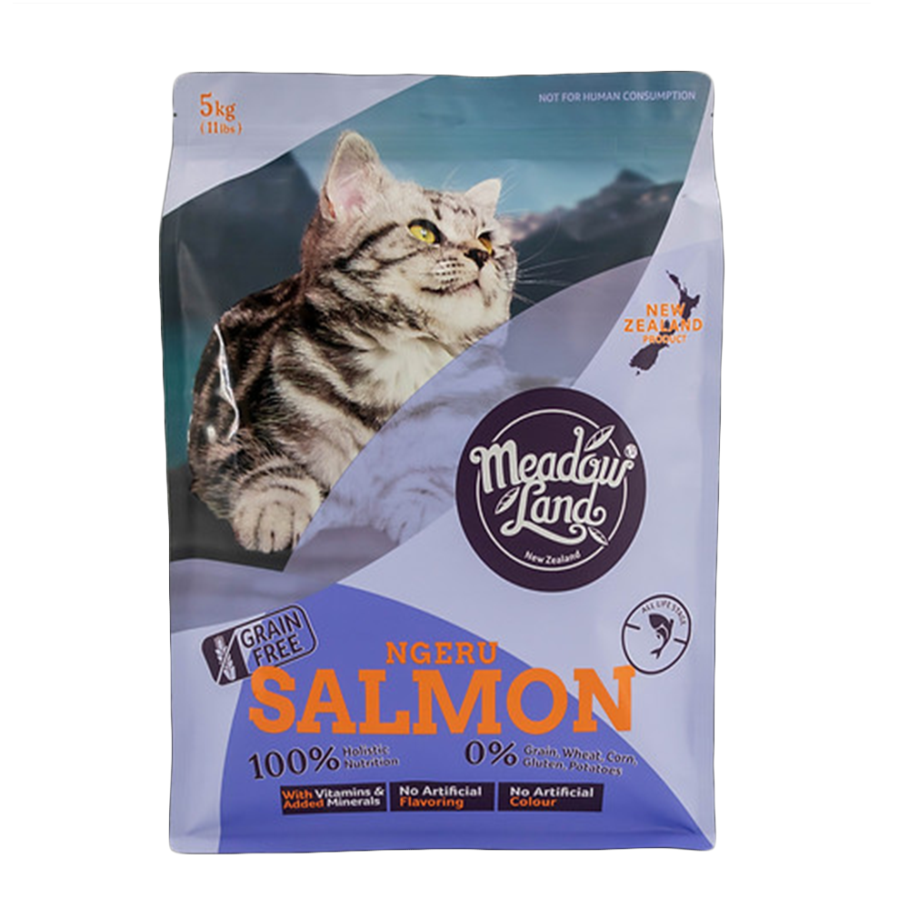 Meadowland 無穀全貓糧 - 三文魚美毛配方 1.81kg