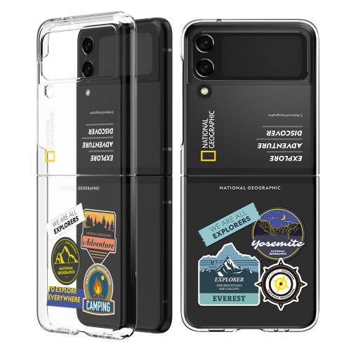 National Geographic - Crystal Slim Fit Wappen - Samsung Flip 3 Case 國家地理透明手機硬殼