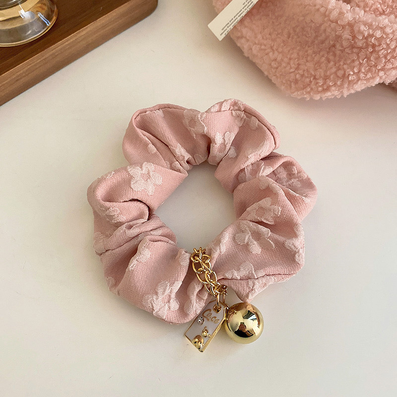 櫻花圖案粉系紮頭髮圈