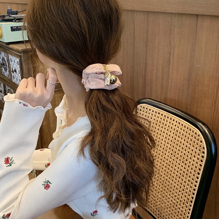 櫻花圖案粉系紮頭髮圈