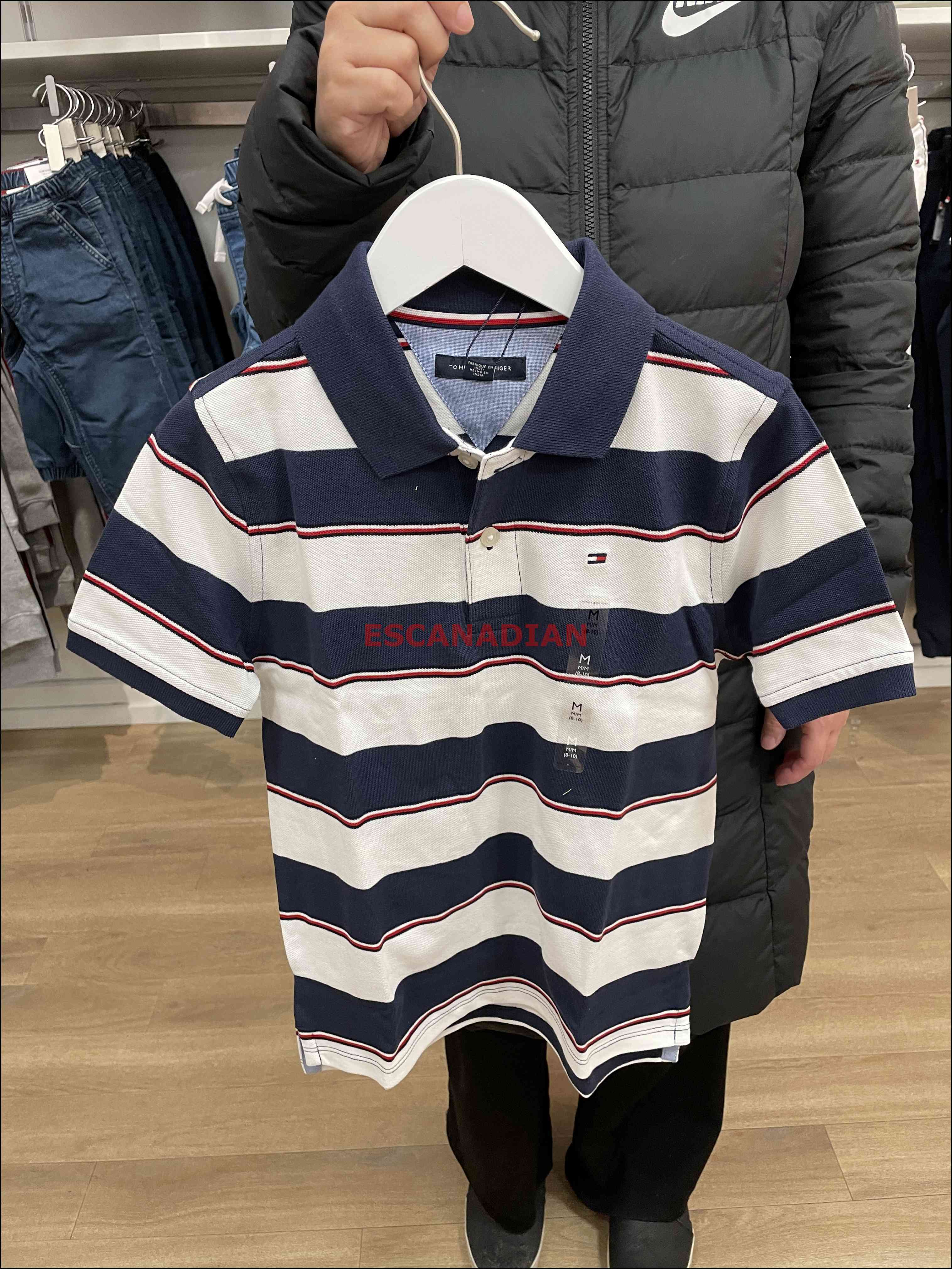 TOMMY 男大童  條紋  POLO衫