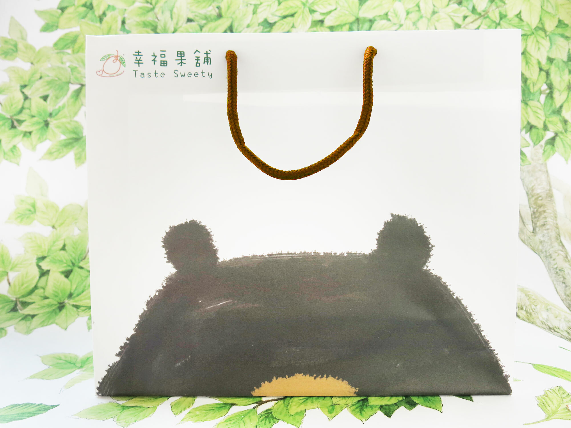 幸福果舖提袋-黑熊款-大3K白