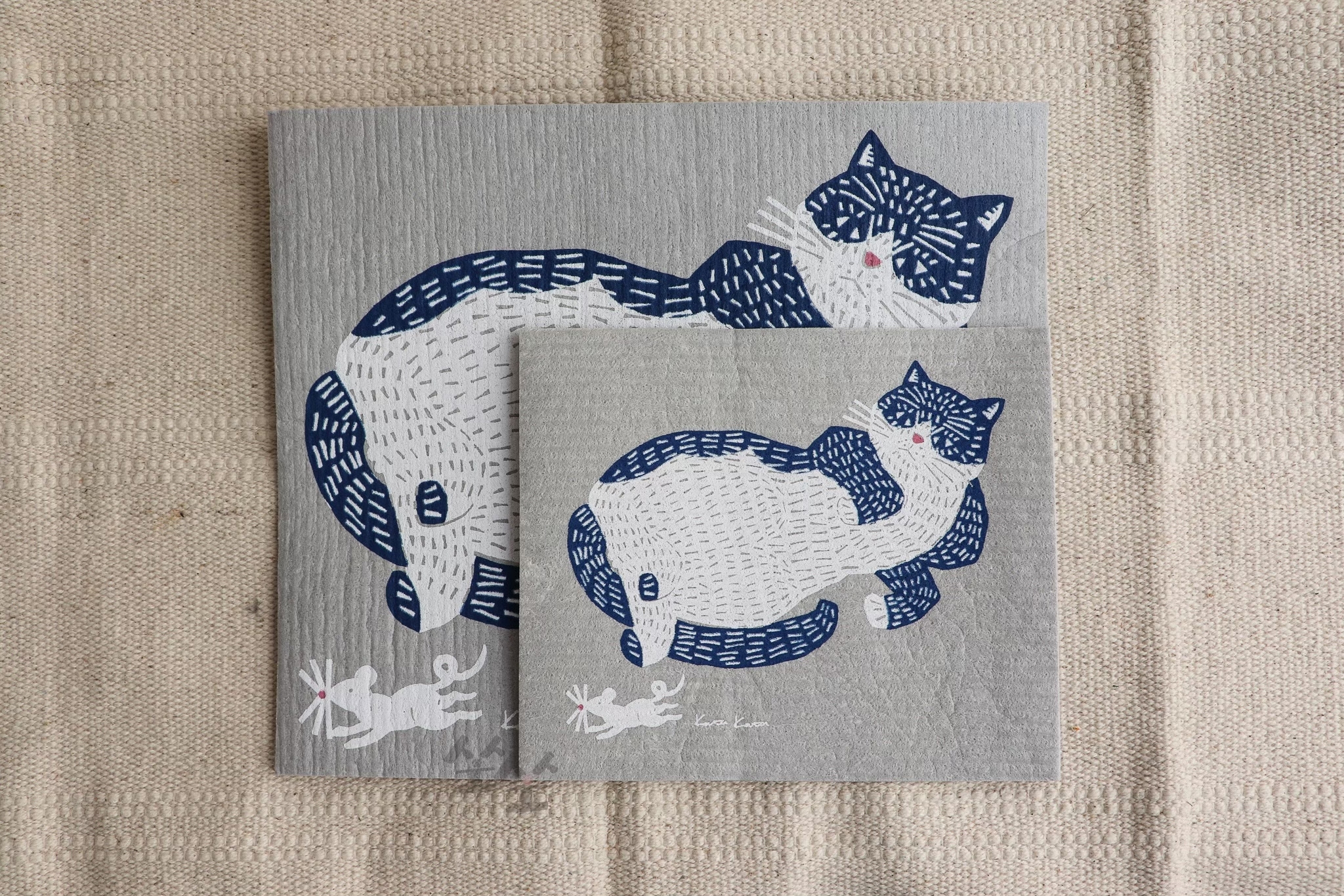 e.spongewipe kata kata 倉敷意匠 德國製 天然纖維 貓咪吸水墊