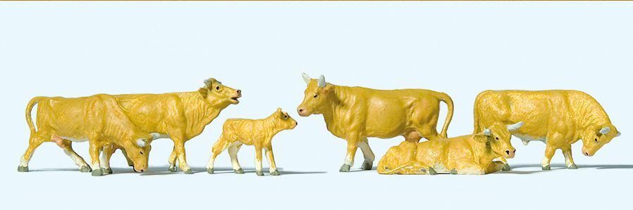 Preiser 10147 HO scale, Cows, light brown