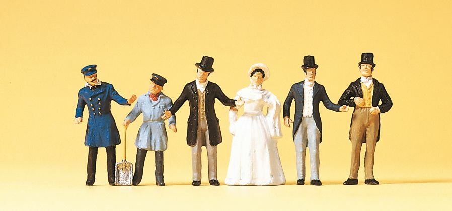 Preiser 12046 HO scale, Engine drivers, stokers and travelers