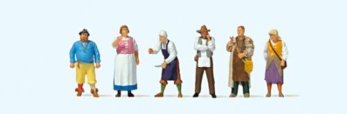 Preiser 24761 HO scale, Medieval market: traders and shoppers
