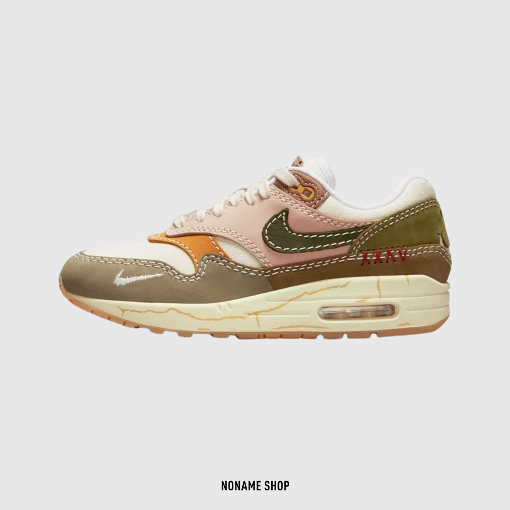 NIKE AIR MAX 1 PRM WABI-SABI 微笑 特殊鞋盒 縫線