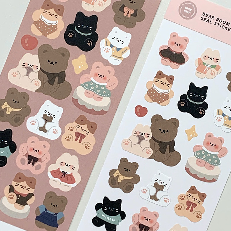 Maymar Sticker－Bear Room (Korean Stationery Brand)