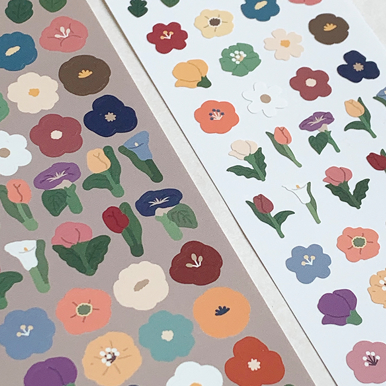 Maymar Sticker－Cotton Flower (Korean Stationery Brand)