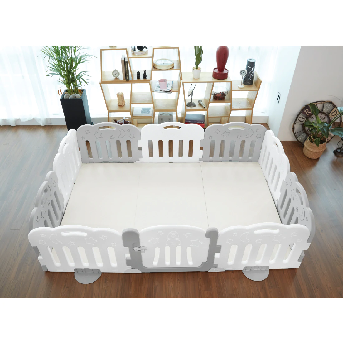 Caraz 9+1 Kibel 寶寶屋地墊套裝(附有面板固定扣)  薄荷色 + 白/甜美粉 + 白/神秘灰色 + 白/溫暖米 + 白