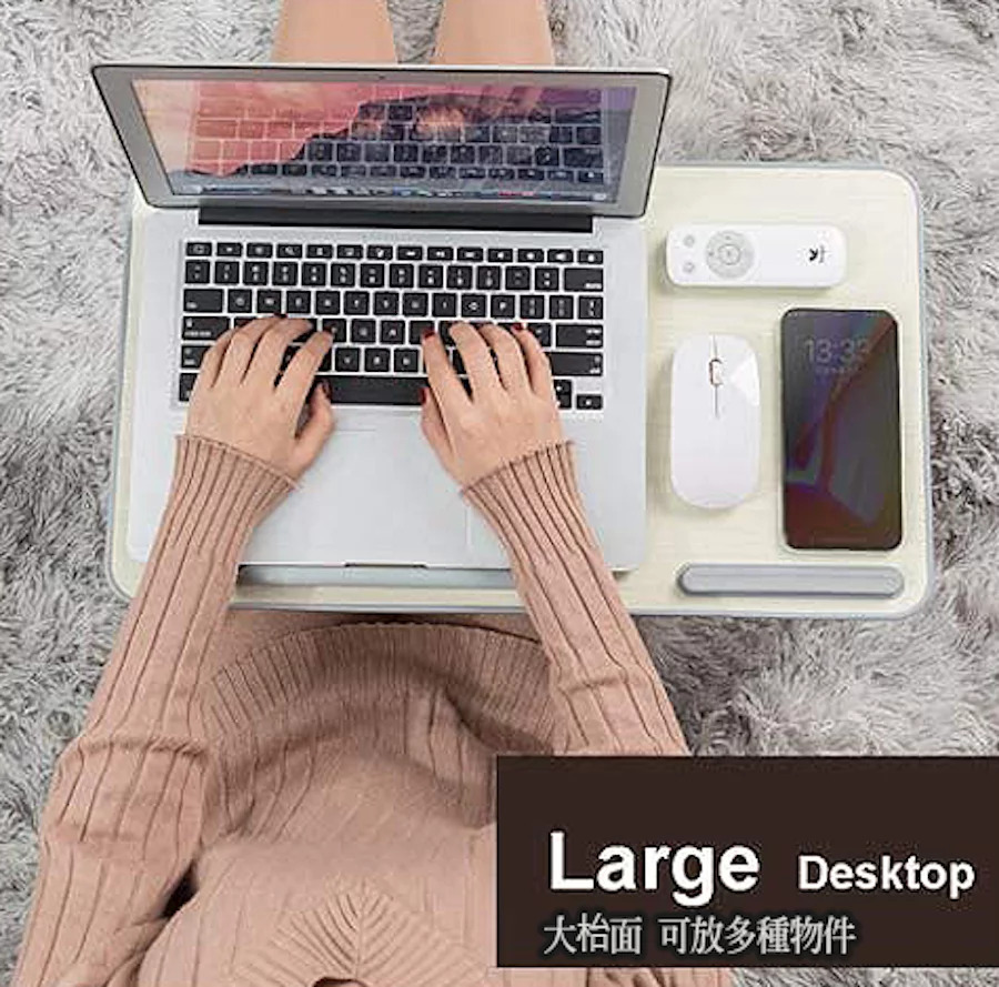 「文書煲劇必備」散熱式摺疊高低角度可調式電腦桌|大桌面容納多種物件|放床上使用|摺疊超薄易收納|小朋友學習使用