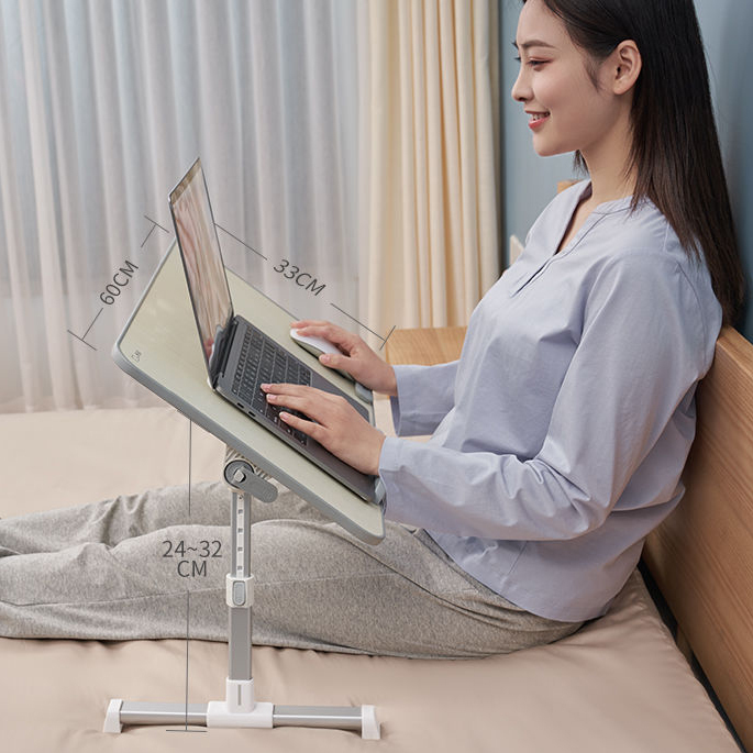 「文書煲劇必備」散熱式摺疊高低角度可調式電腦桌|大桌面容納多種物件|放床上使用|摺疊超薄易收納|小朋友學習使用