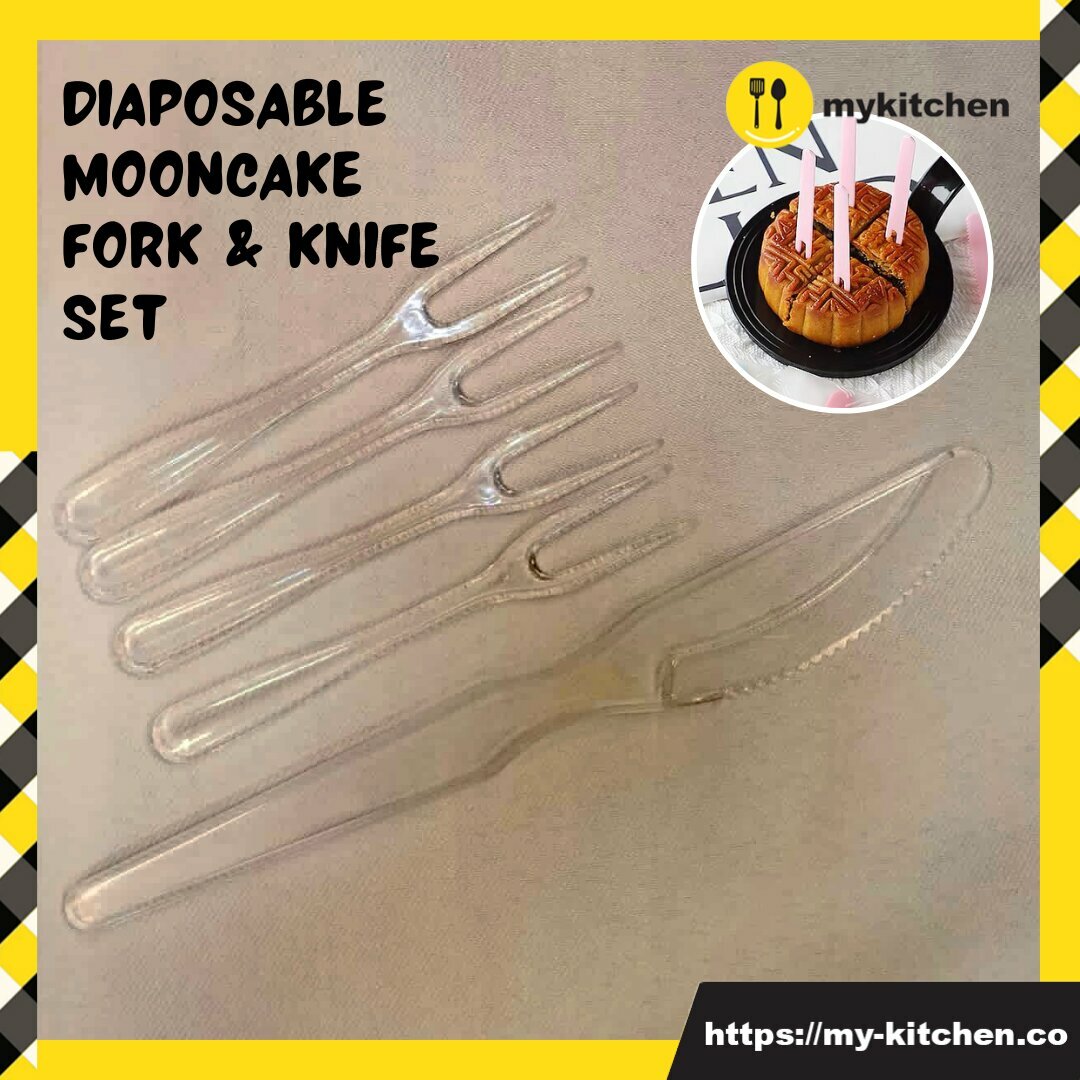[MY KITCHEN] Disposable Mooncake Fork and Knife Set Tra