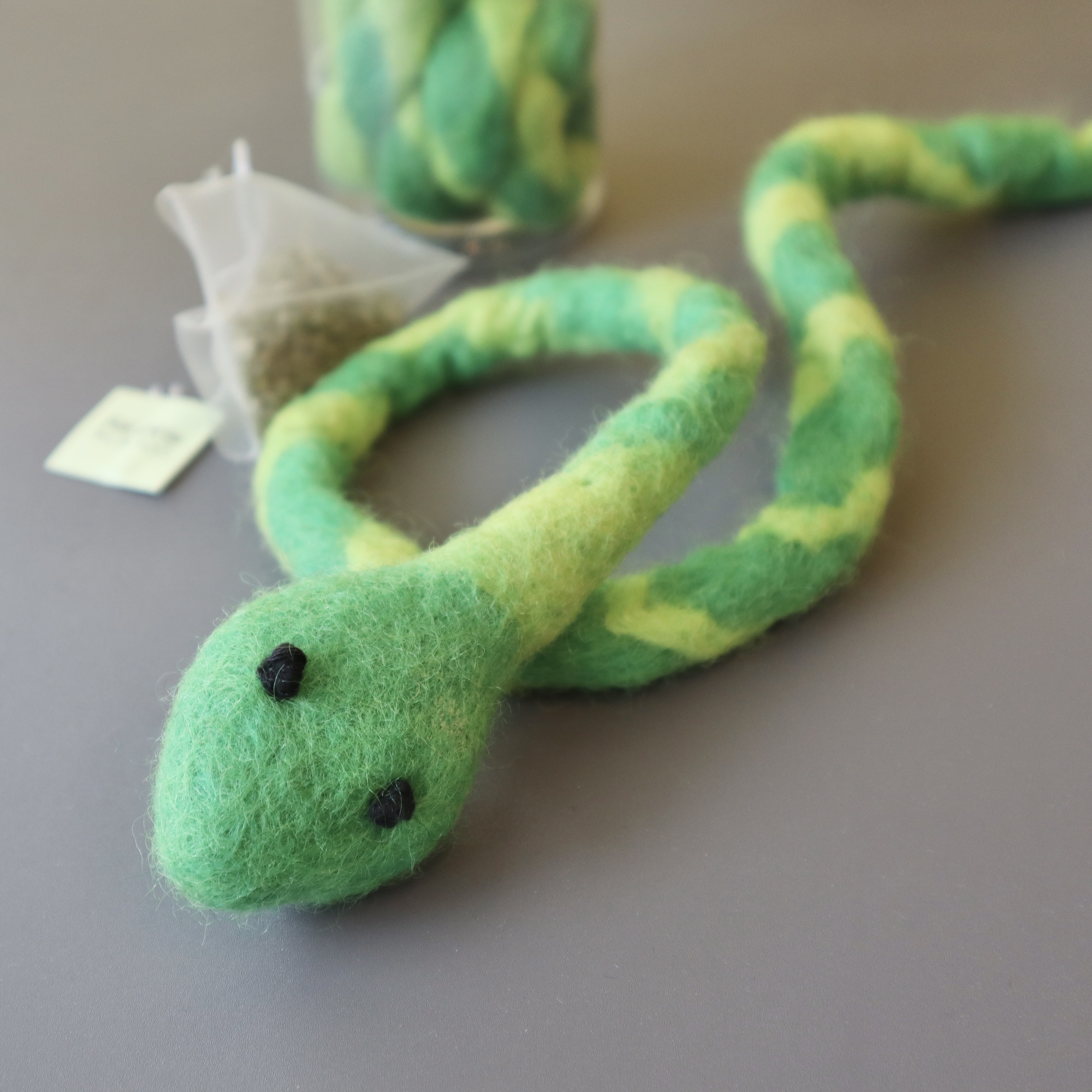 Merino Wool Snake Cattnip Toy