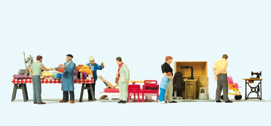 Preiser 10623 HO scale, Flea Market 4