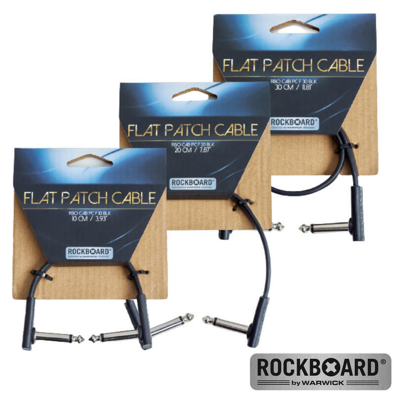 Rockboard Flat Patch Cable Black 扁頭 效果器短導線