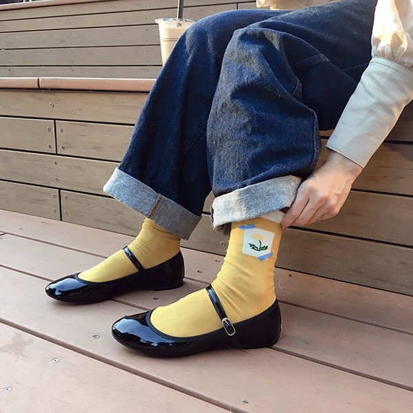 GreenFlash Garapago Socks Series | Dandelion (Japanese Design Brand)