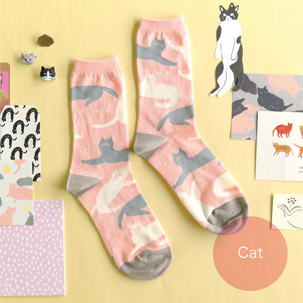 GreenFlash Garapago Socks Series | Cat (Japanese Design Brand)
