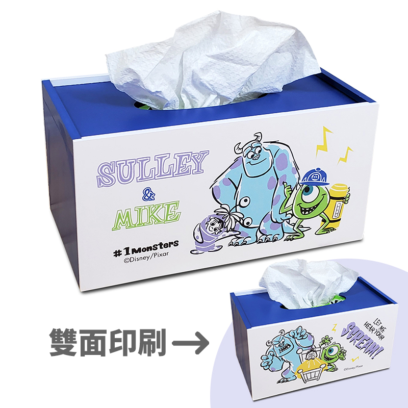 迪士尼雙面面紙盒-維尼.怪獸電力公司.史迪奇.奇奇蒂蒂.玩具總動員