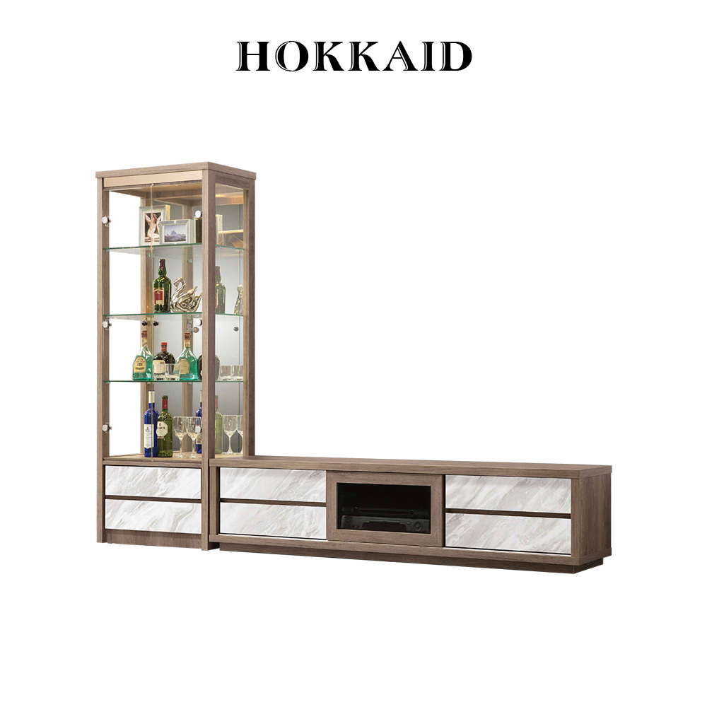 北海道灰橡8.2尺L櫃