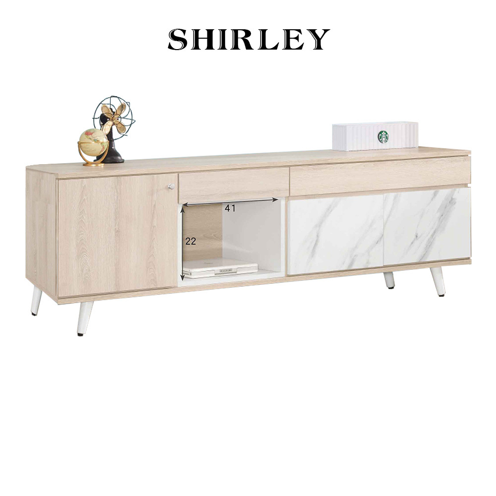 雪莉雙色6尺矮櫃