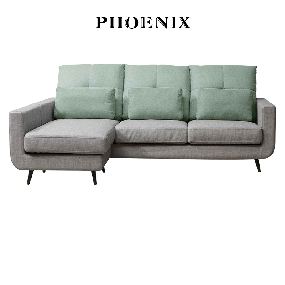 菲尼斯貓抓皮L型沙發