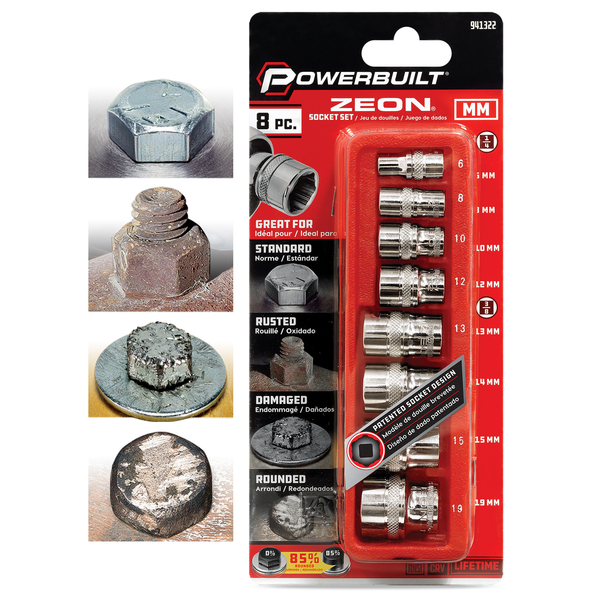 Powerbuilt 損壞螺帽拆除套筒組