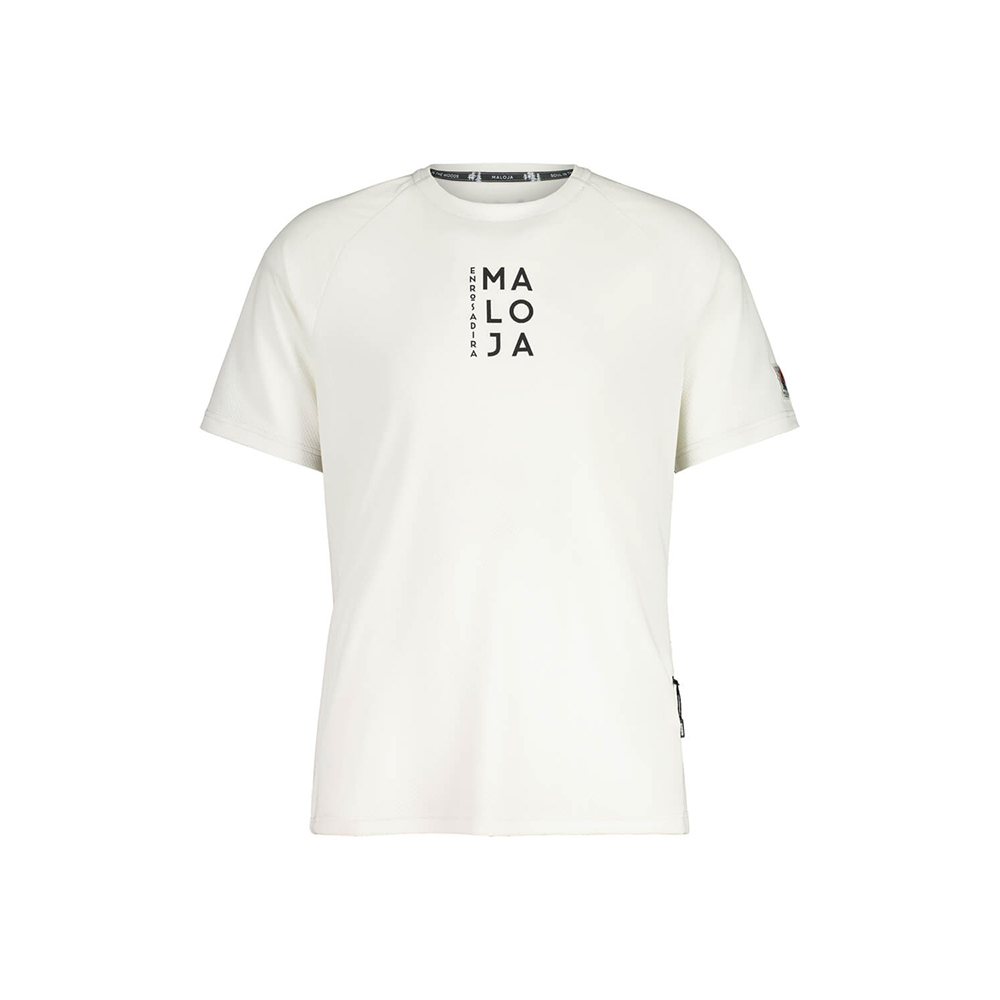 【Maloja】男polygiene 排汗透氣抗菌前小LOGO短袖圓領衫 / 22MA33243-[白]