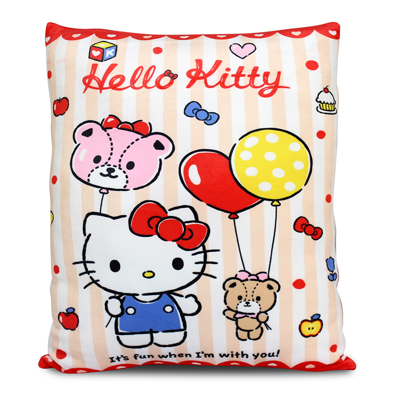 三麗鷗長方抱枕-HELLO KITTY.美樂蒂