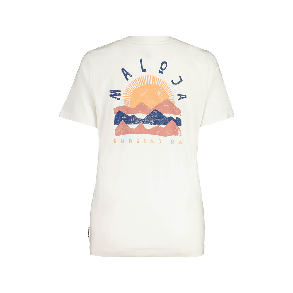 【Maloja】女背後印花短袖圓領衫 / 22MA33419-[牛奶白]