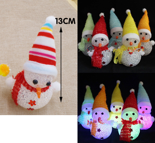 現貨區 雪人LED七彩小夜燈 A009