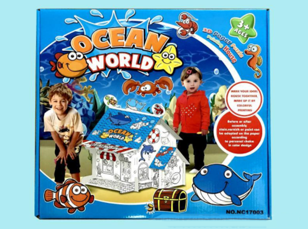 DIY海洋天地3D塗鴉紙質拼圖 8540