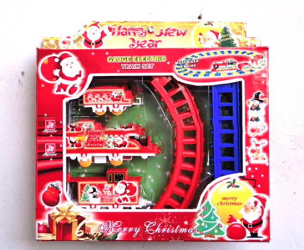 聖誕老人電動軌道火車玩具(送電池) 410