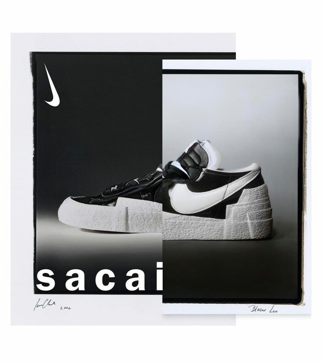 Sacai x Nike BLAZER LOW 聯名限定 黑白 白灰 解構鞋