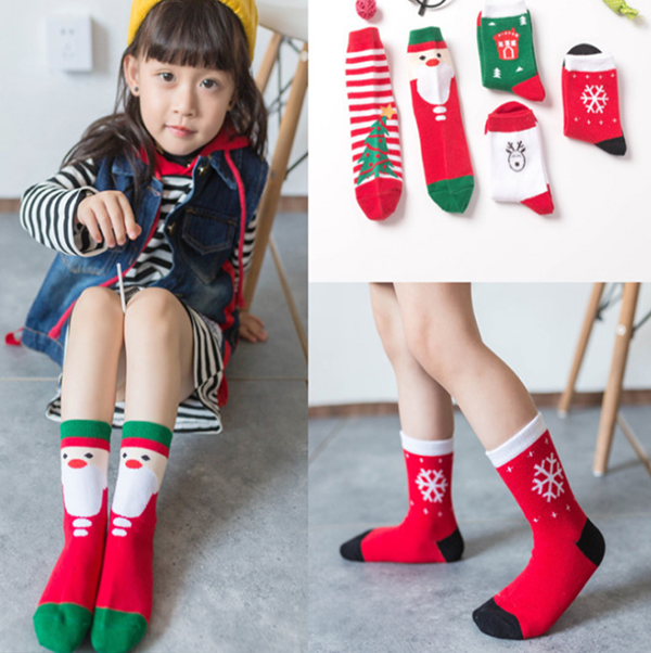 純棉中筒兒童聖誕襪 168