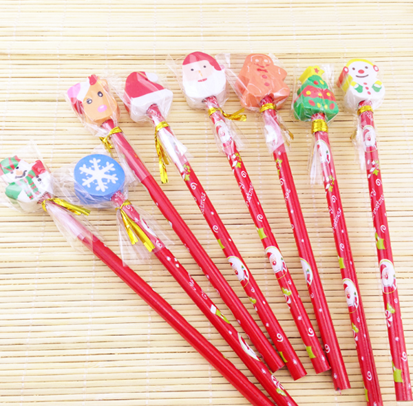 聖誕公仔擦膠頭鉛筆 7111