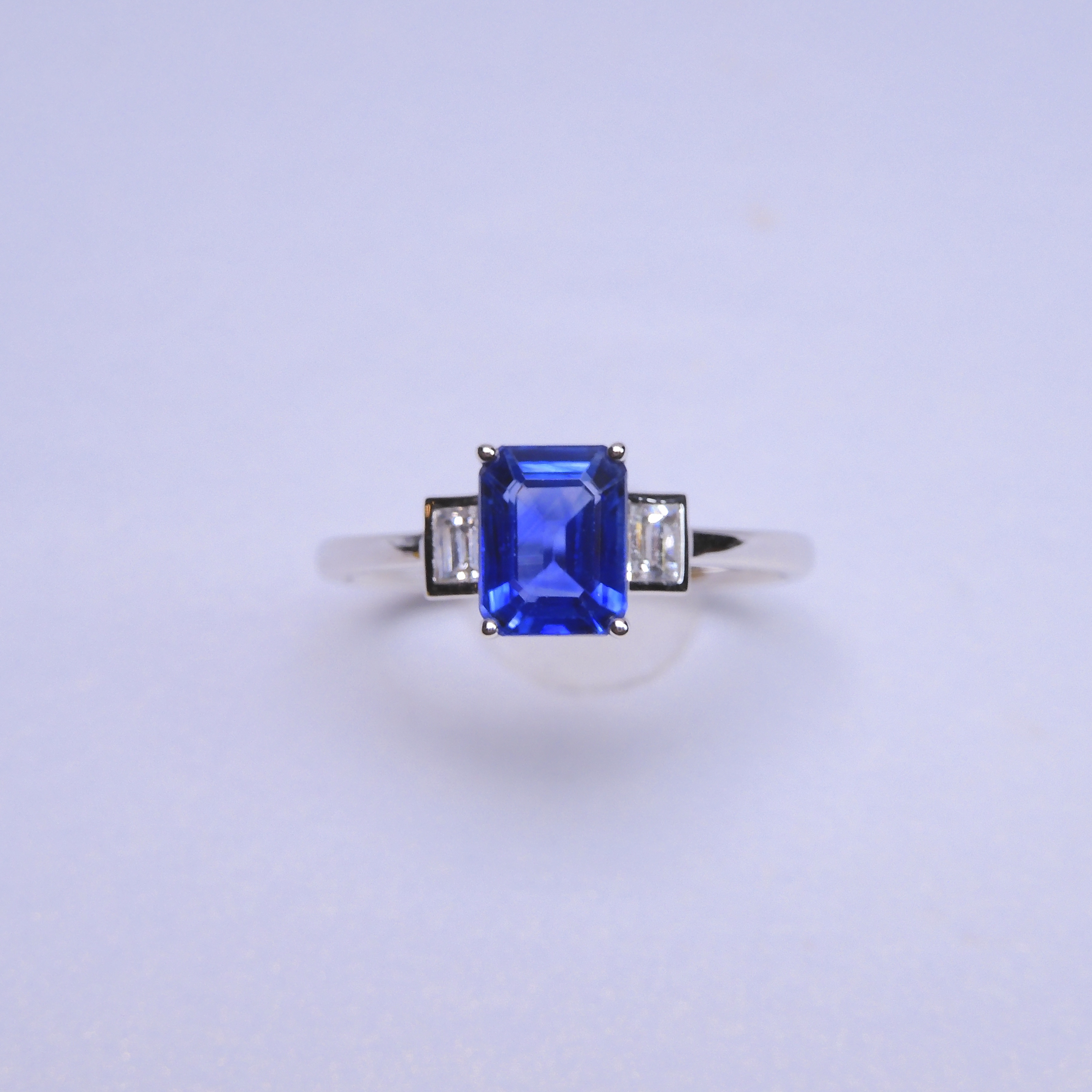 18K金 1.25ct 藍寶石戒指