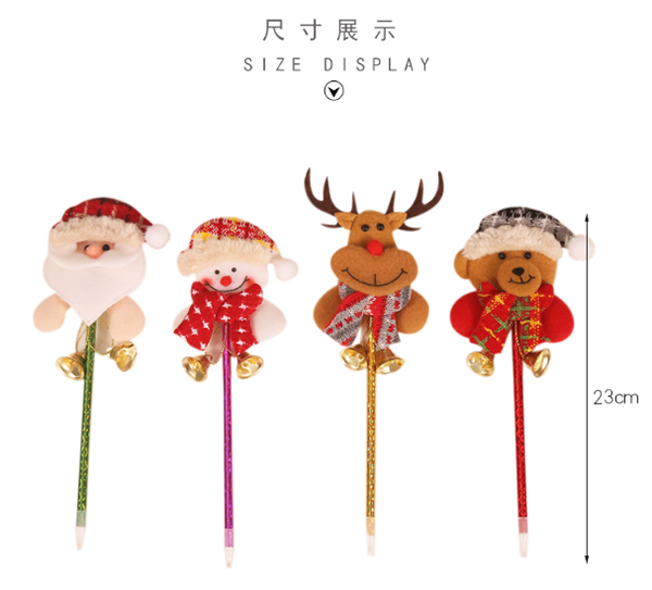 雪人鹿熊創意鈴鐺筆 C178