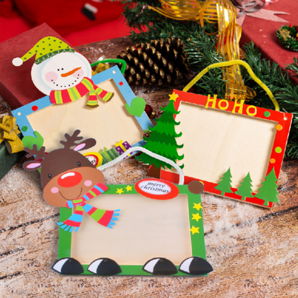 現貨區 DIY聖誕卡通主題木相框 C1211