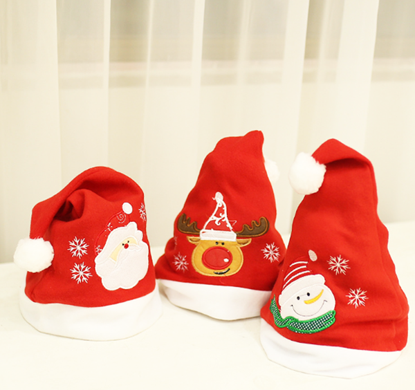 現貨區 聖誕綉花帽 B316