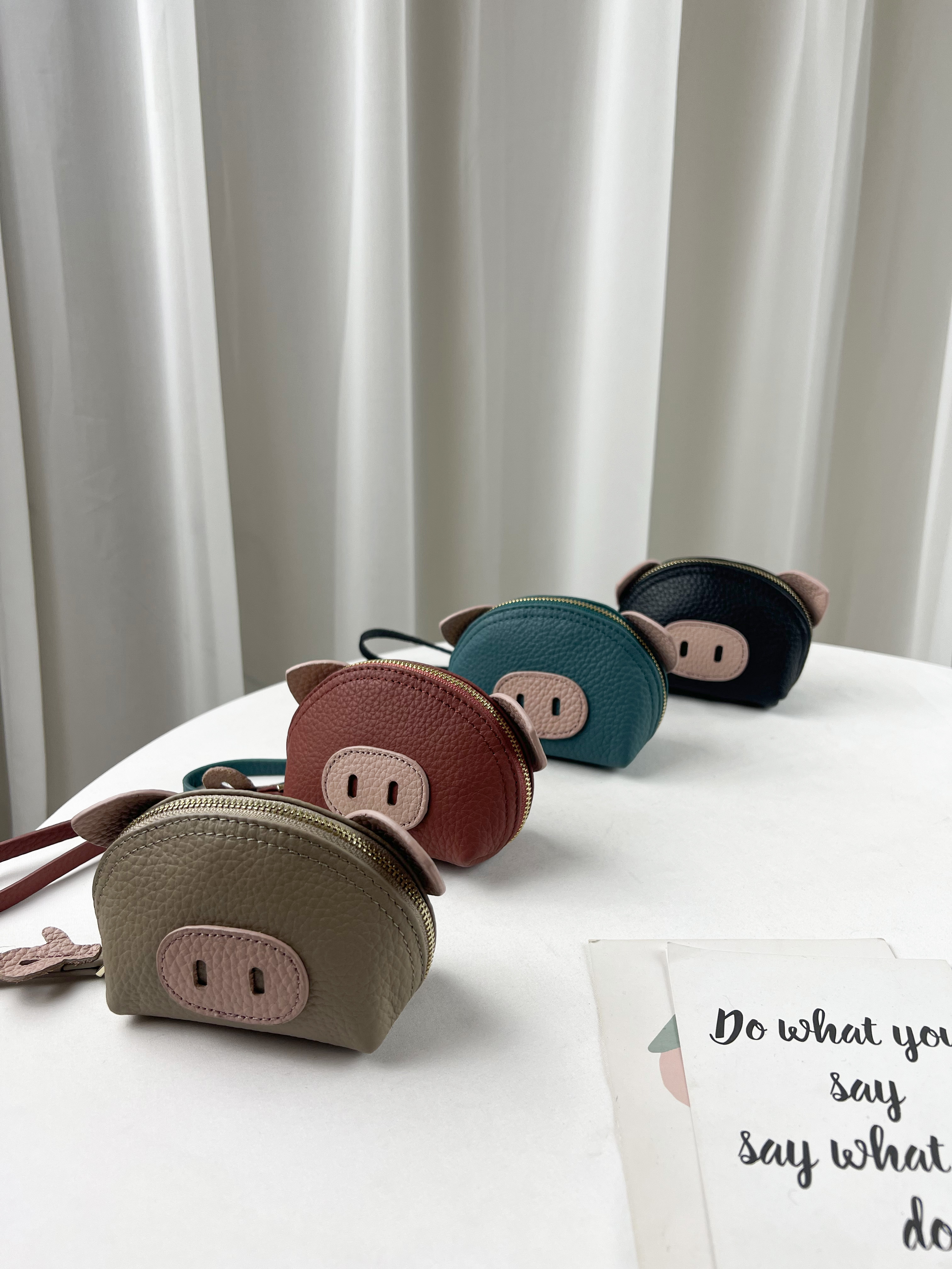 韓國小豬真皮零錢包 #2209