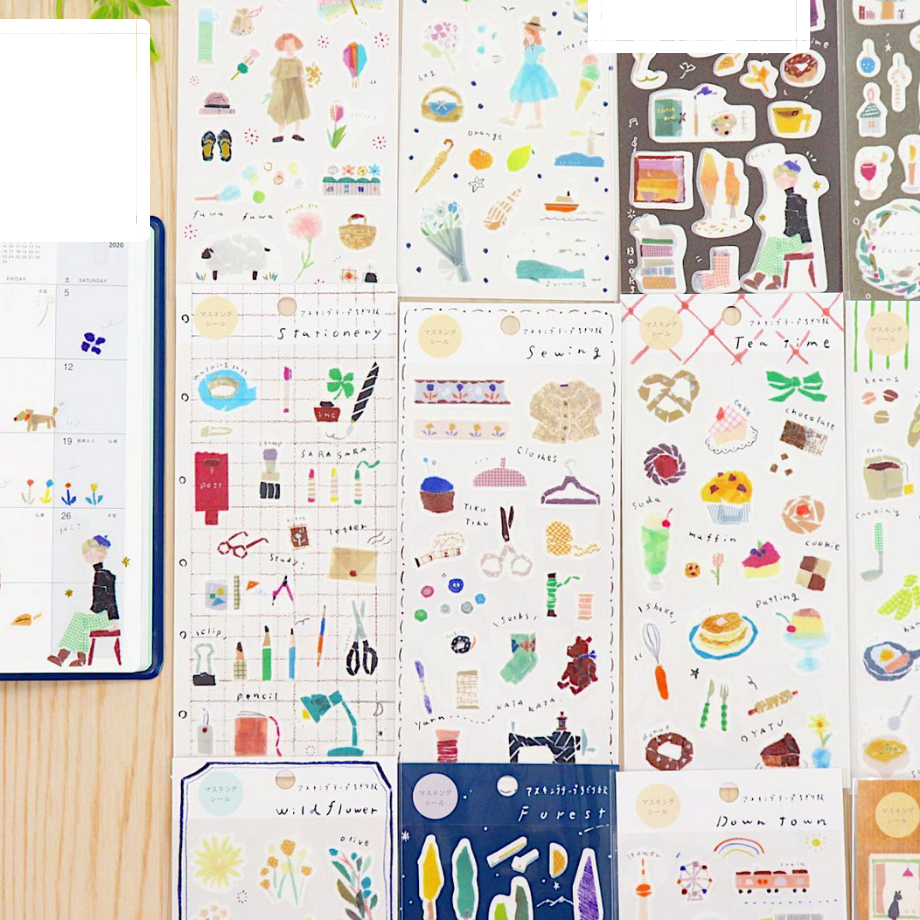 Kamiiso Washi Sticker－Miki Tamura Series (Japanese Stationery Brand)