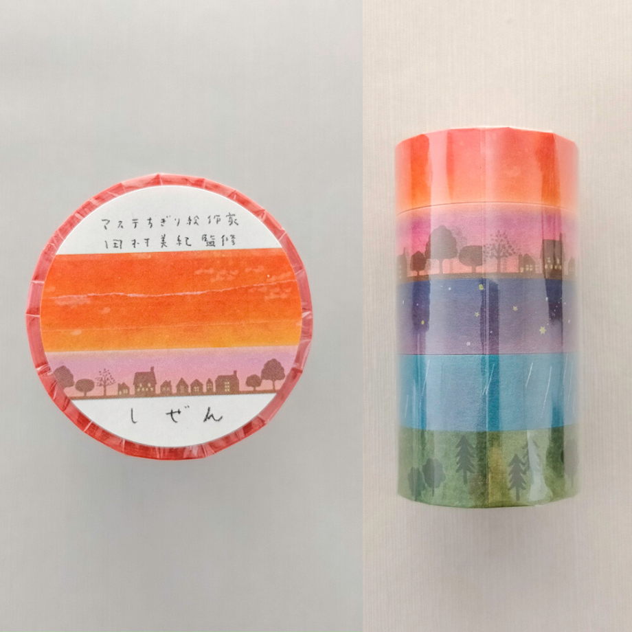 Kamiiso Washi Masking Tape－Miki Tamura 5-color Series (Japanese Stationery Brand)