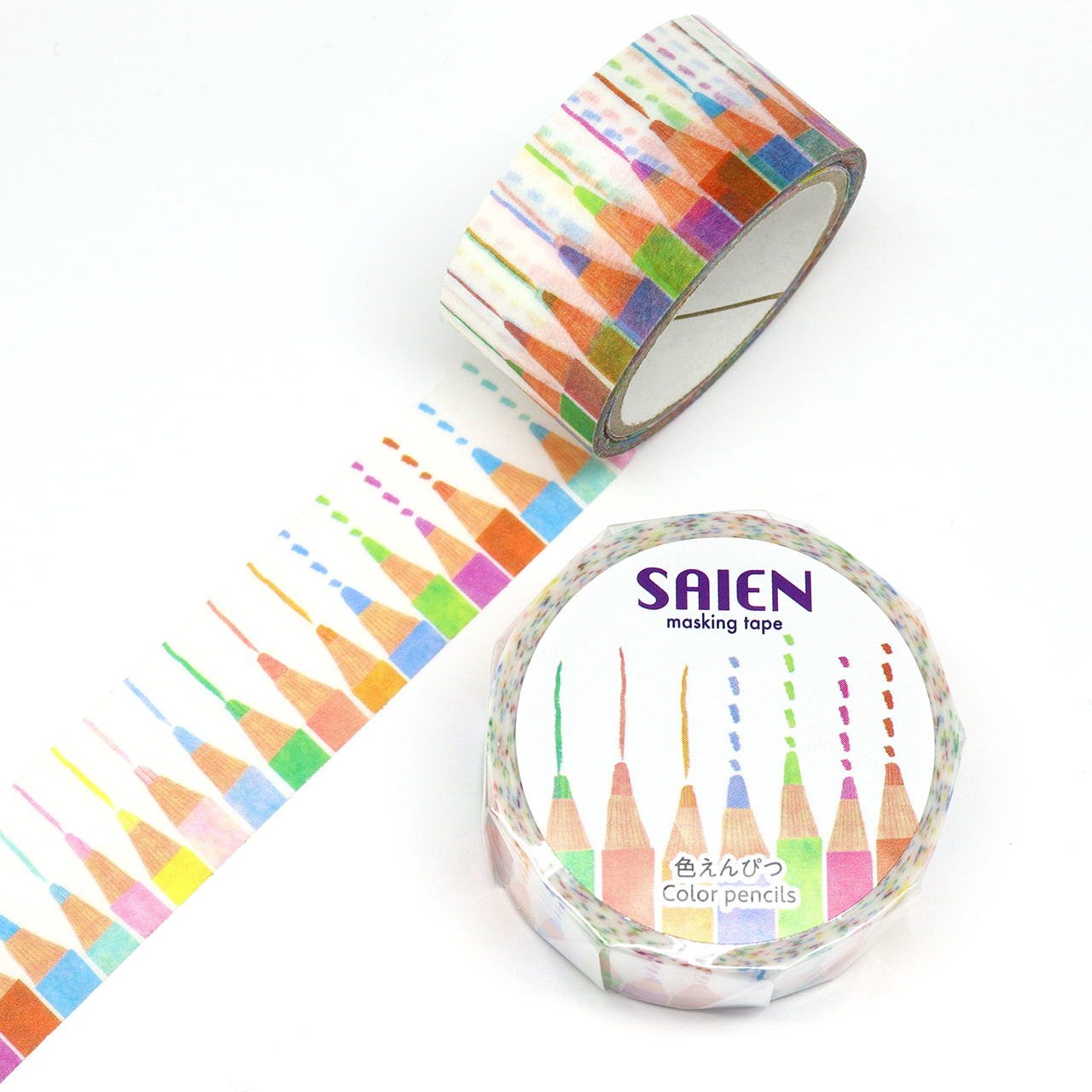 Kamiiso Washi Masking Tape－Saien 20mm x 7m Series (Japanese Stationery Brand)