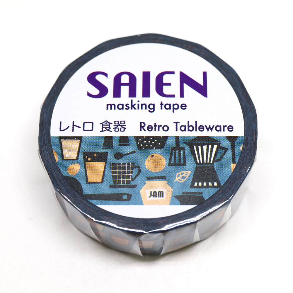Kamiiso和紙膠帶－Saien 15mm x 10m系列 (日本文具品牌)