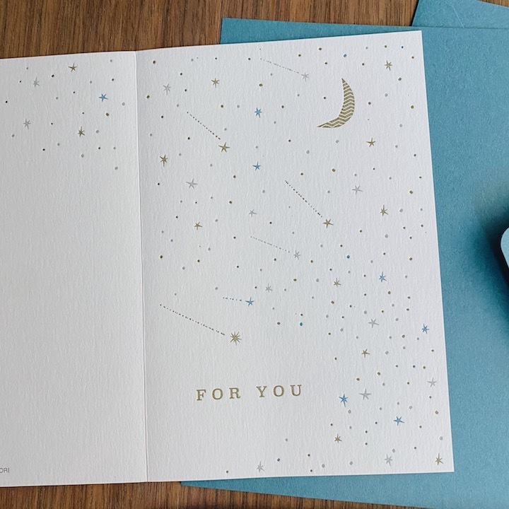 星空 活版印刷卡片- 萬用賀卡 感謝卡｜日本MIDORI
