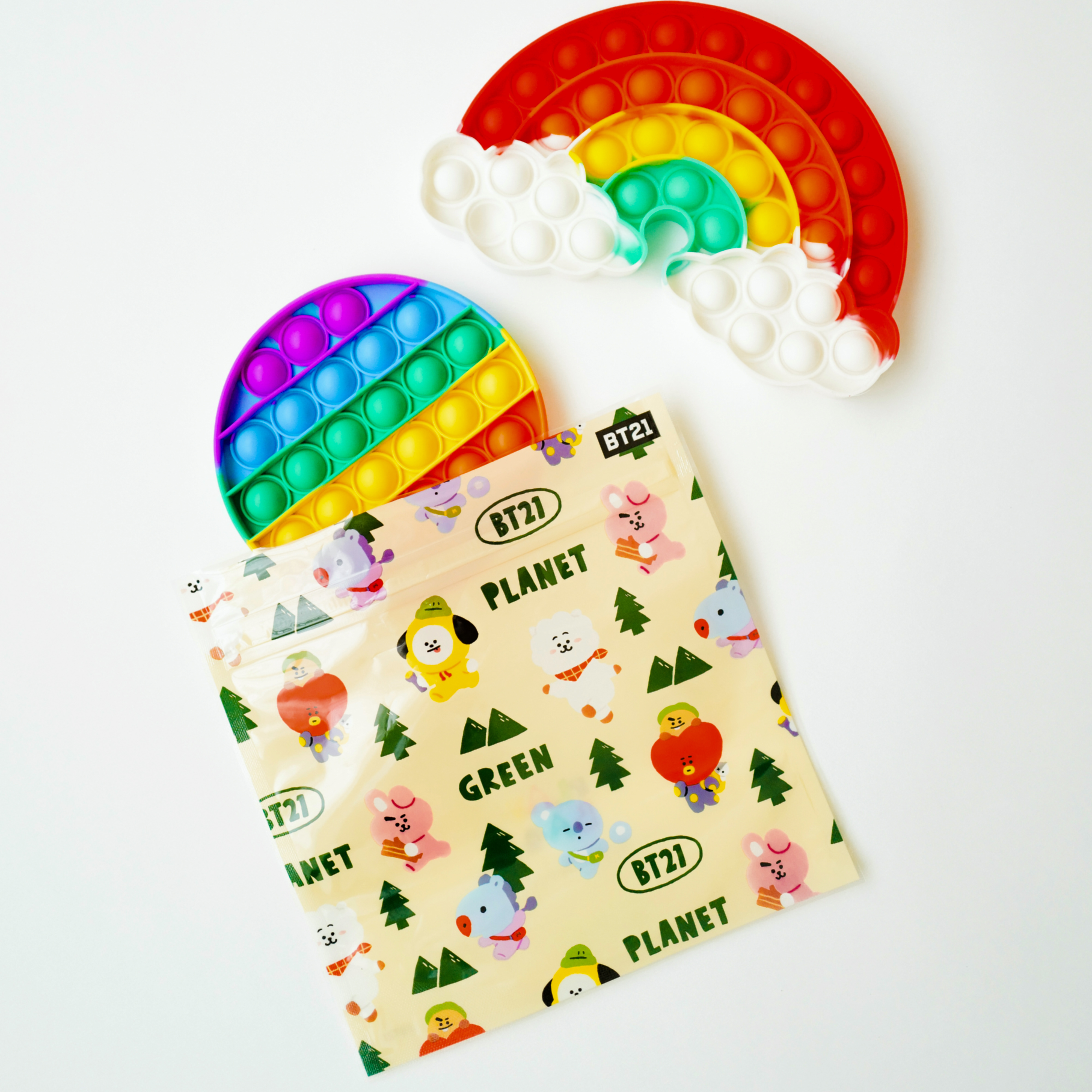 BT21 營地生活抗菌魔鬼氈夾鏈袋(小型)10入